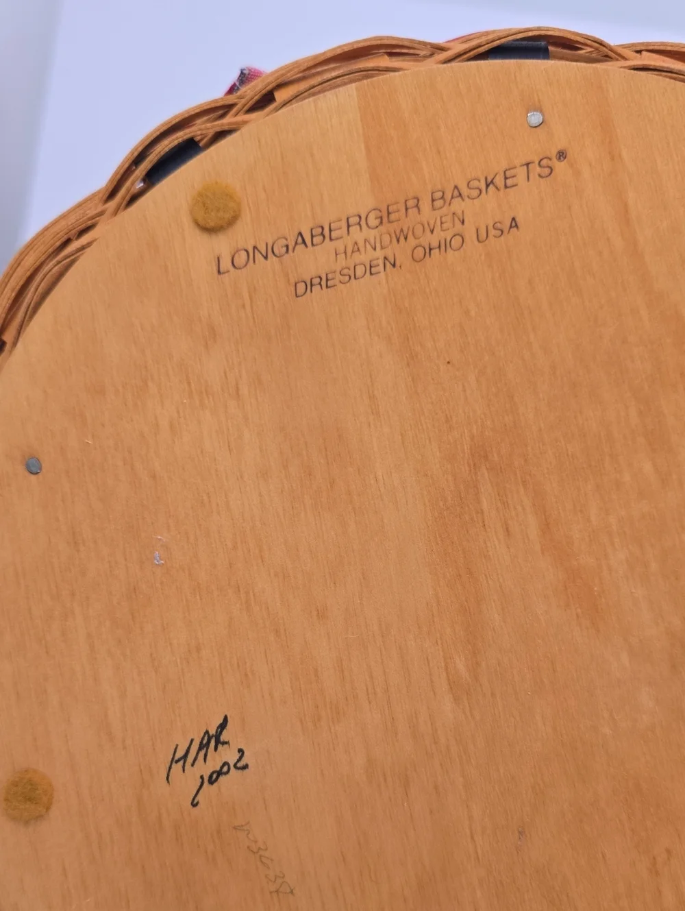 Longaberger 2002  All American Casserole Basket With Liner Protector
